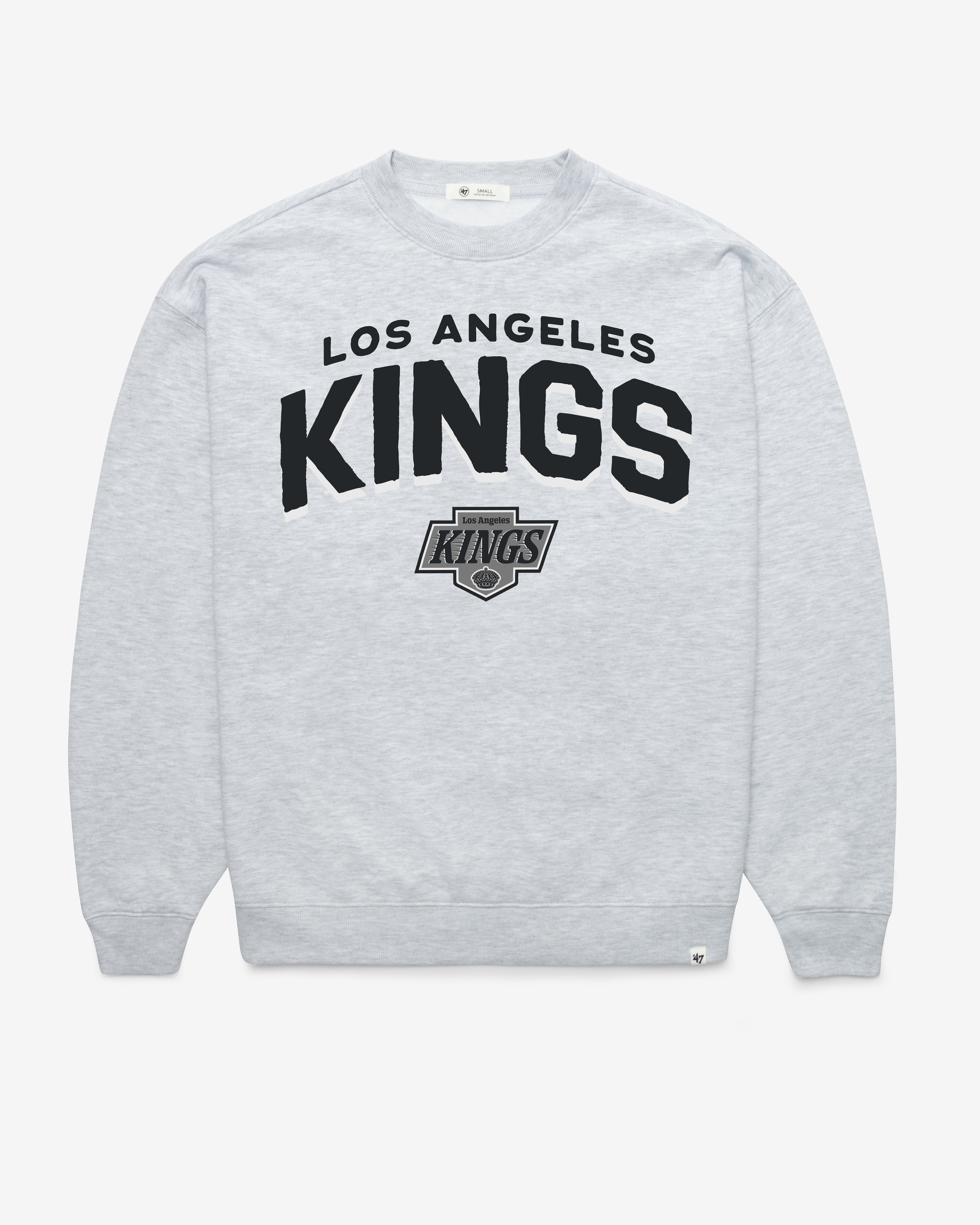 LOS ANGELES KINGS CAMPUS ARCH CLOUD '47 OVERSIZED CREW WOMENS RELAY GREY