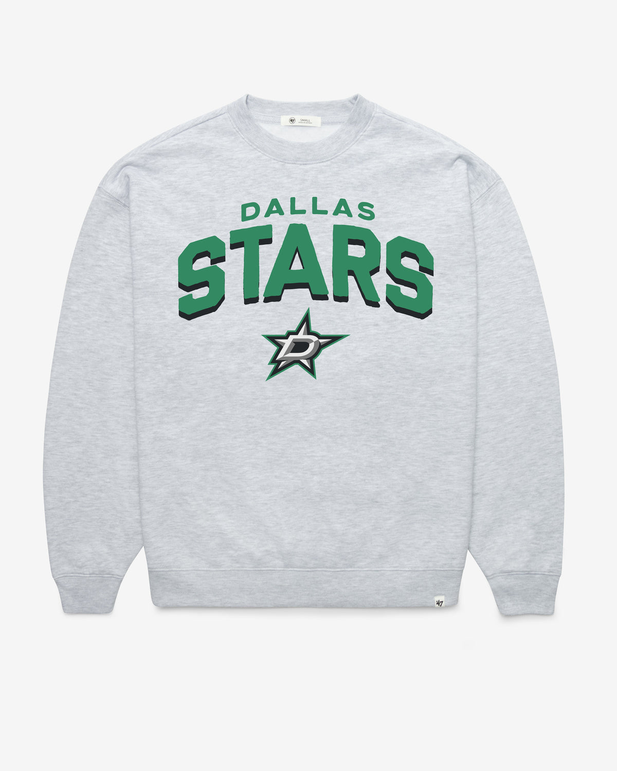 DALLAS STARS CAMPUS ARCH CLOUD '47 OVERSIZED CREW WOMENS RELAY GREY