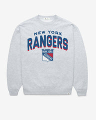 NEW YORK RANGERS CAMPUS ARCH CLOUD '47 OVERSIZED CREW WOMENS RELAY GREY