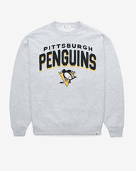 PITTSBURGH PENGUINS CAMPUS ARCH CLOUD '47 OVERSIZED CREW WOMENS RELAY GREY