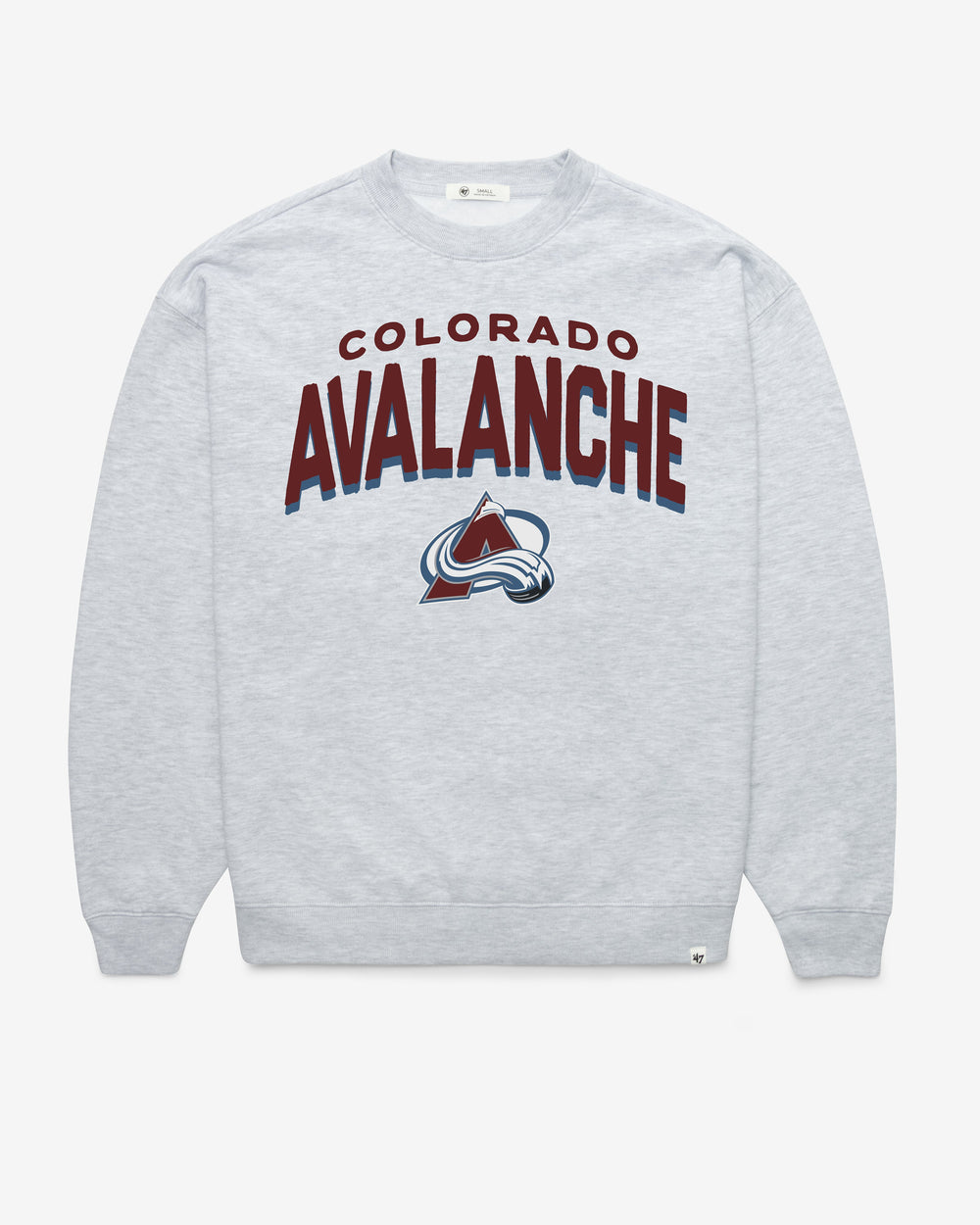 COLORADO AVALANCHE CAMPUS ARCH CLOUD '47 OVERSIZED CREW WOMENS RELAY GREY