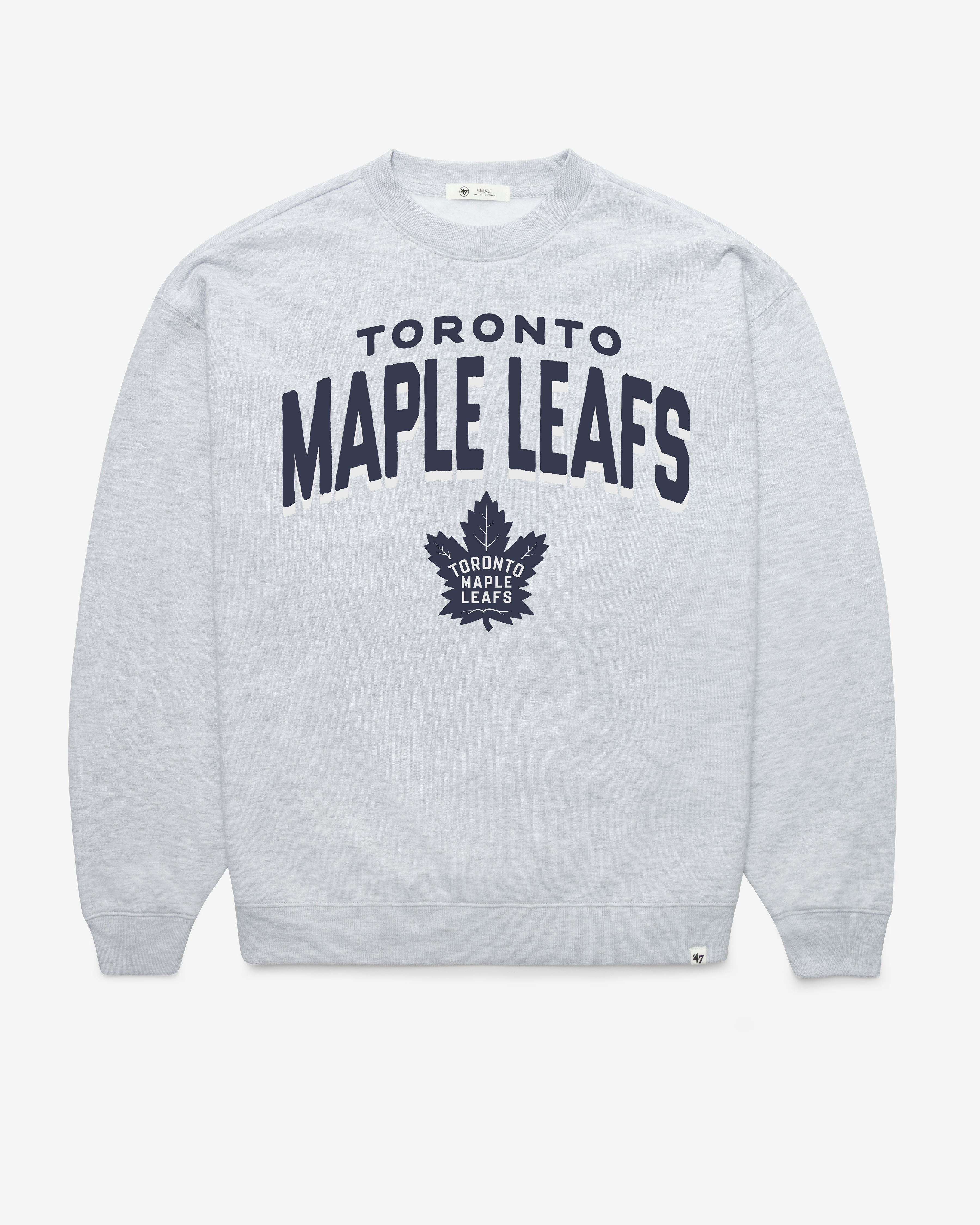 TORONTO MAPLE LEAFS CAMPUS ARCH CLOUD '47 OVERSIZED CREW WOMENS RELAY GREY