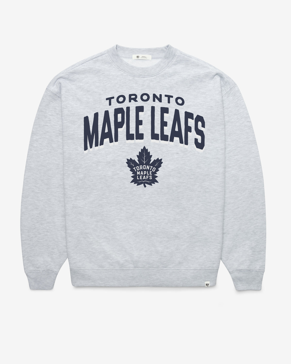 TORONTO MAPLE LEAFS CAMPUS ARCH CLOUD '47 OVERSIZED CREW WOMENS RELAY GREY