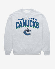 VANCOUVER CANUCKS CAMPUS ARCH CLOUD '47 OVERSIZED CREW WOMENS RELAY GREY