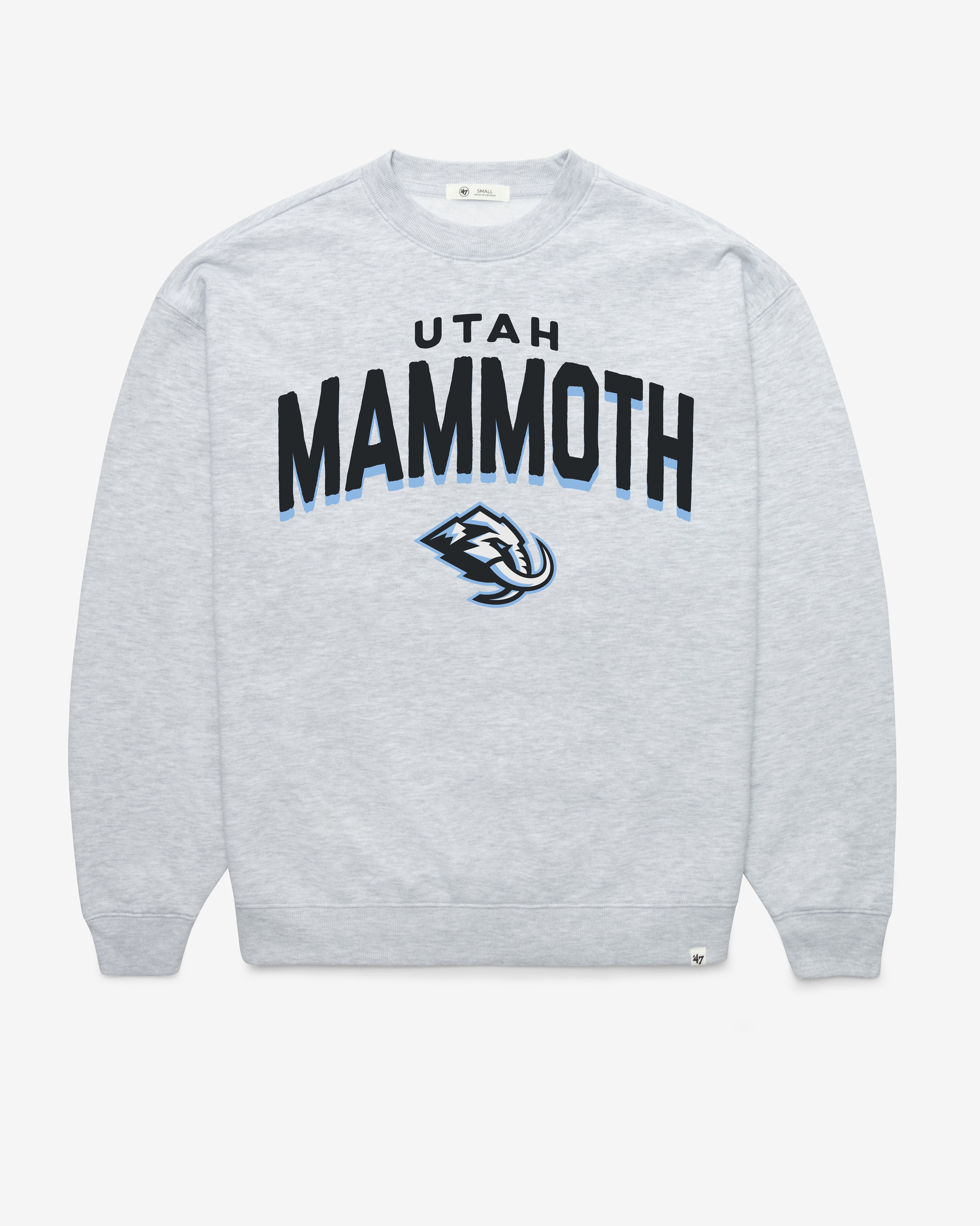 UTAH MAMMOTH CAMPUS ARCH CLOUD '47 OVERSIZED CREW WOMENS RELAY GREY