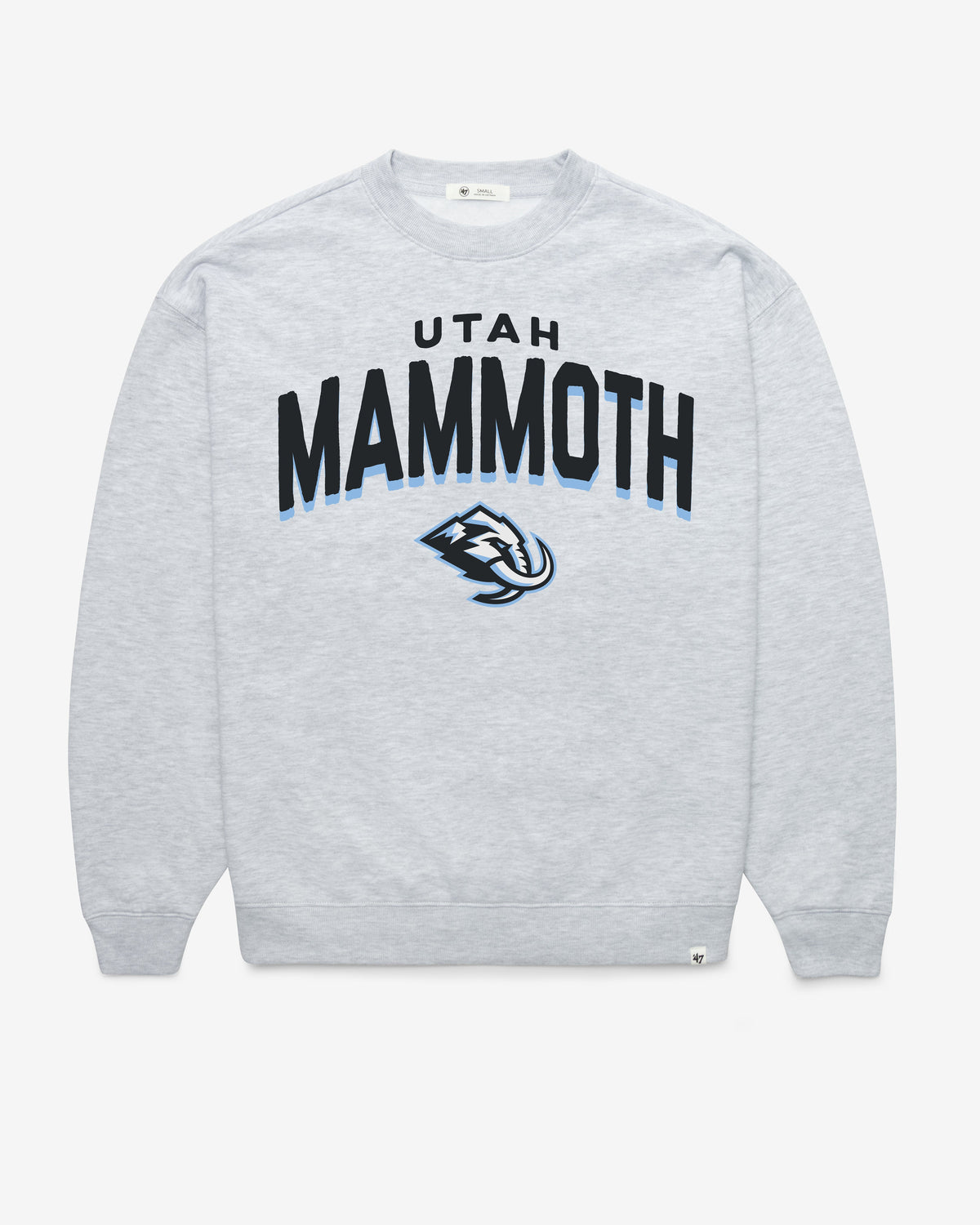UTAH MAMMOTH CAMPUS ARCH CLOUD '47 OVERSIZED CREW WOMENS RELAY GREY