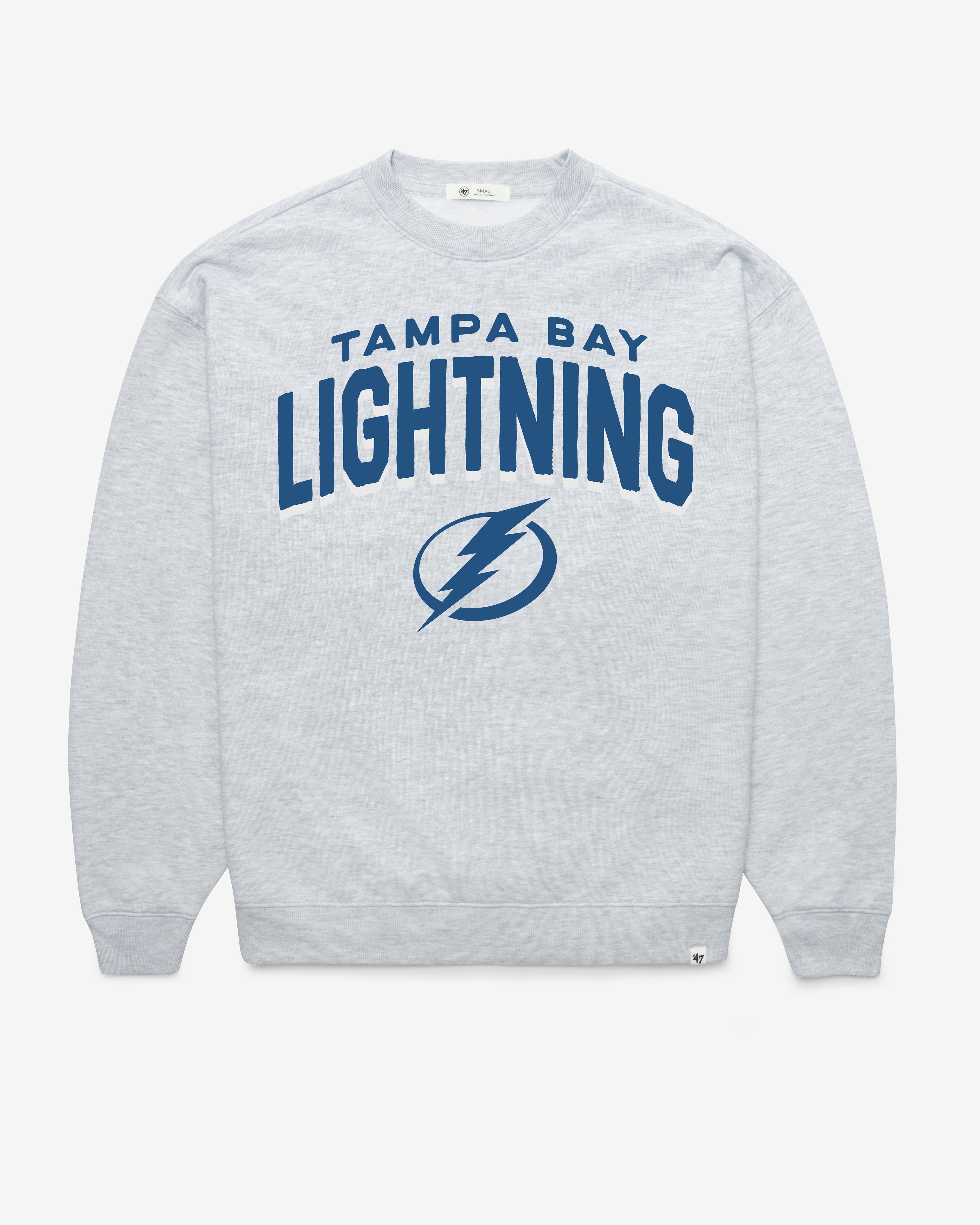 TAMPA BAY LIGHTNING CAMPUS ARCH CLOUD '47 OVERSIZED CREW WOMENS RELAY GREY