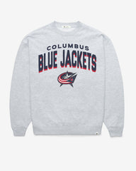 COLUMBUS BLUE JACKETS CAMPUS ARCH CLOUD '47 OVERSIZED CREW WOMENS RELAY GREY
