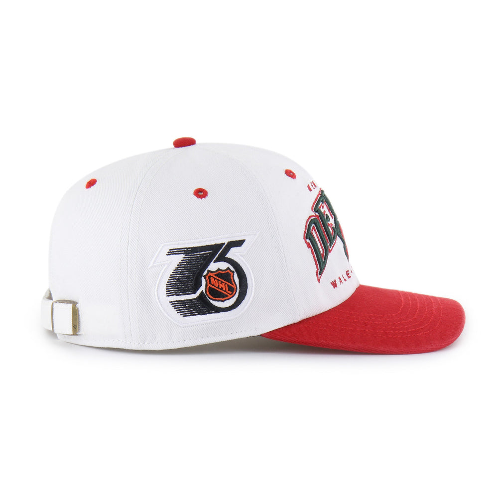 NEW JERSEY DEVILS VINTAGE RETRO FREEZE '47 CLEAN UP MF MID FIT RAW WHITE