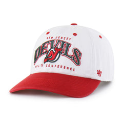 NEW JERSEY DEVILS VINTAGE RETRO FREEZE '47 CLEAN UP MF MID FIT RAW WHITE