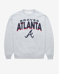 ATLANTA BRAVES CAMPUS ARCH CLOUD '47 OVERSIZED CREW WOMENS RELAY GREY