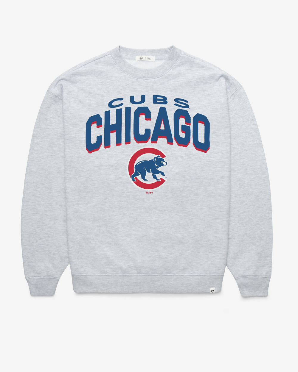 CHICAGO CUBS CAMPUS ARCH CLOUD '47 OVERSIZED CREW WOMENS RELAY GREY