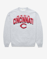 CINCINNATI REDS CAMPUS ARCH CLOUD '47 OVERSIZED CREW WOMENS RELAY GREY