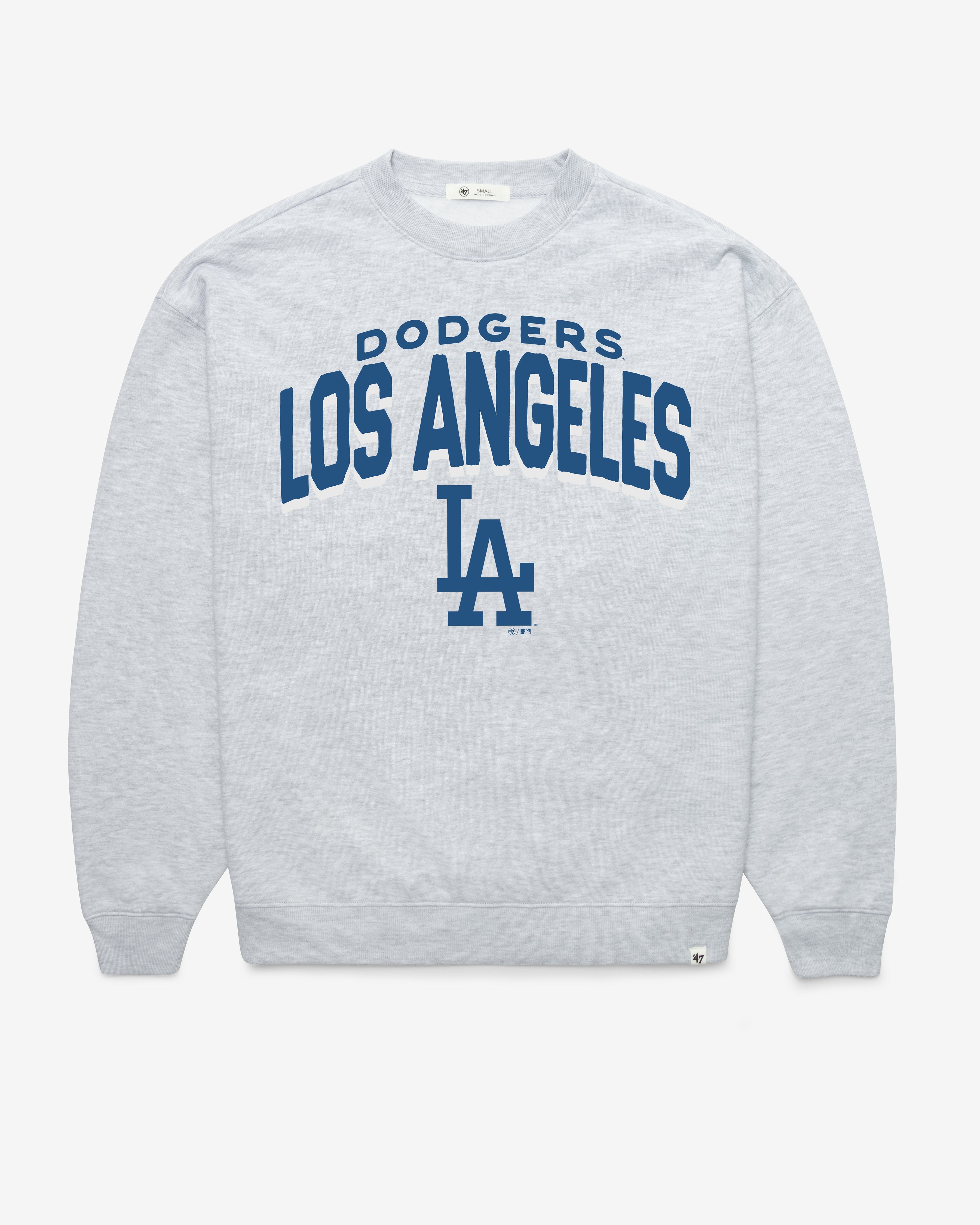 LOS ANGELES DODGERS CAMPUS ARCH CLOUD '47 OVERSIZED CREW WOMENS RELAY GREY