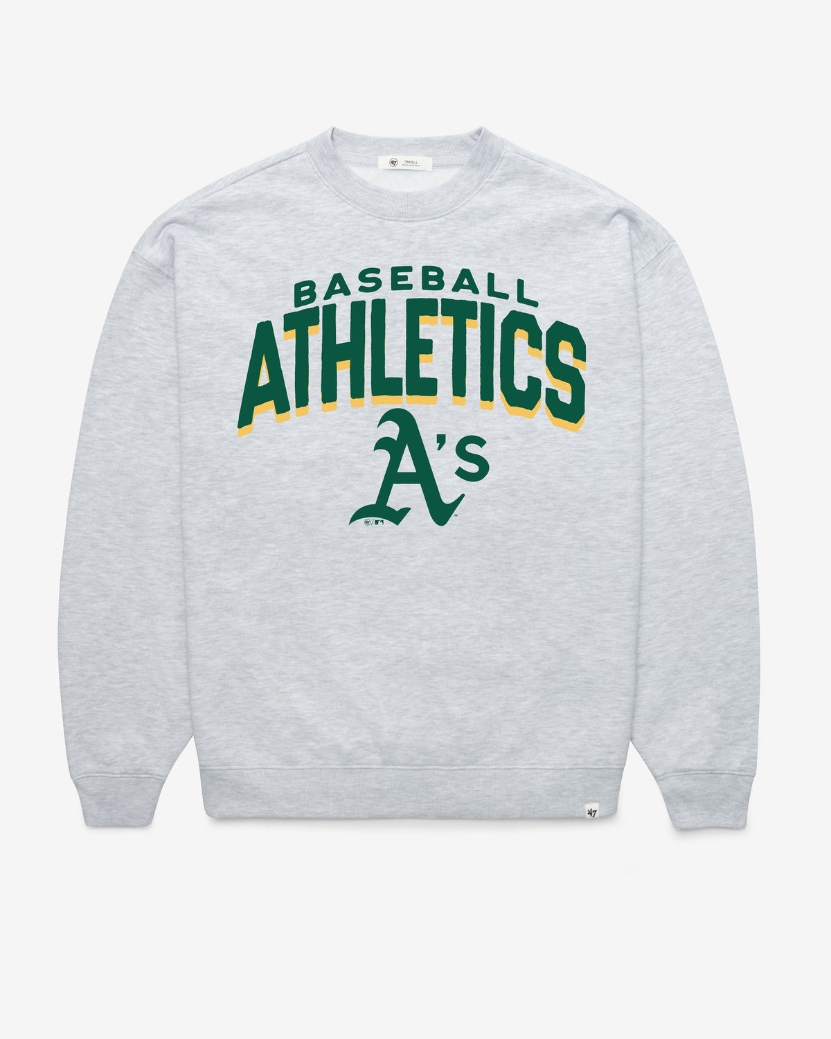 ATHLETICS BASEBALL CAMPUS ARCH CLOUD '47 OVERSIZED CREW WOMENS RELAY GREY