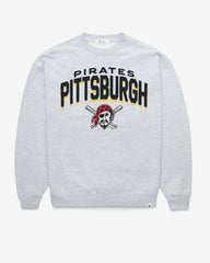 PITTSBURGH PIRATES CAMPUS ARCH CLOUD '47 OVERSIZED CREW WOMENS RELAY GREY