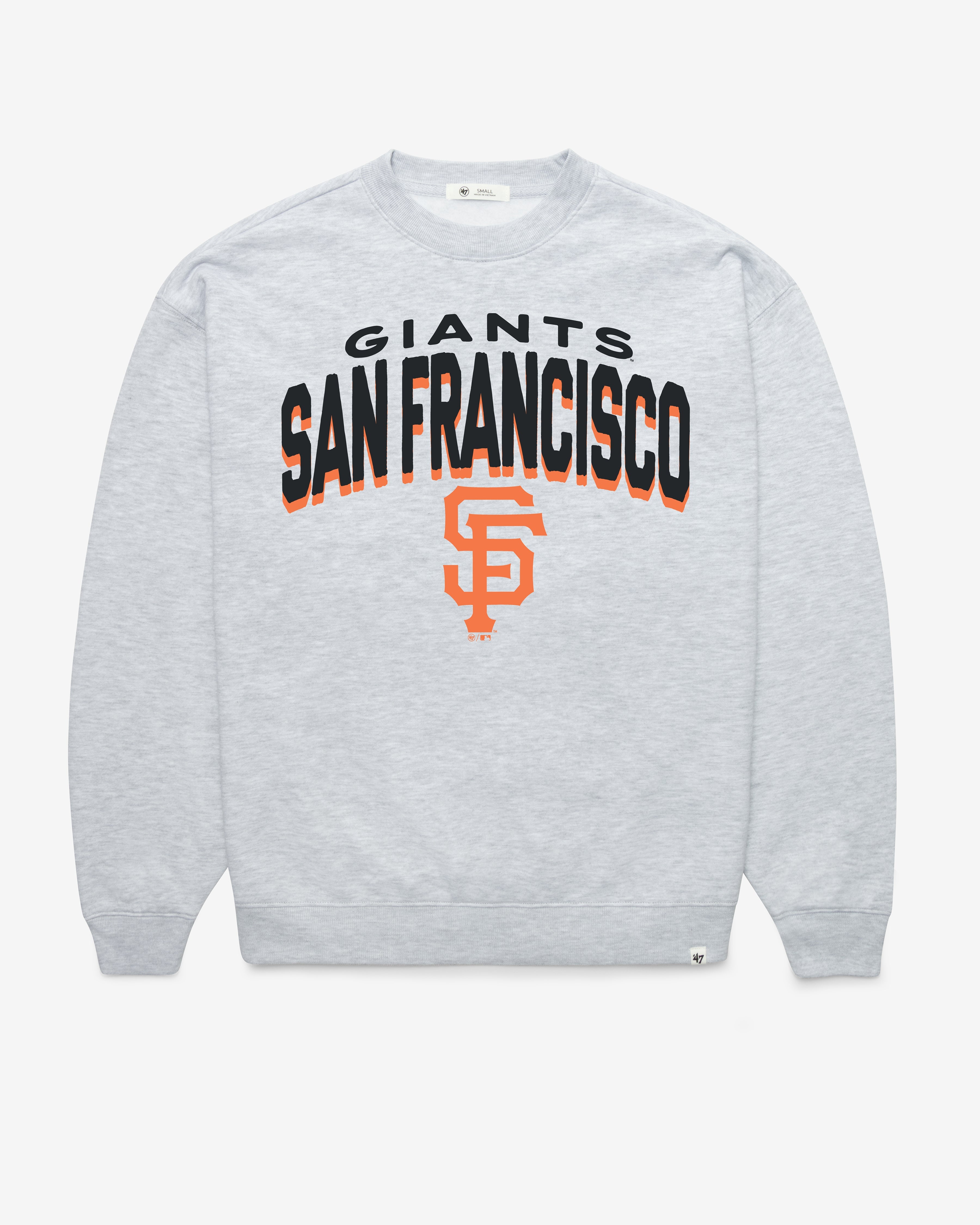 SAN FRANCISCO GIANTS CAMPUS ARCH CLOUD '47 OVERSIZED CREW WOMENS RELAY GREY