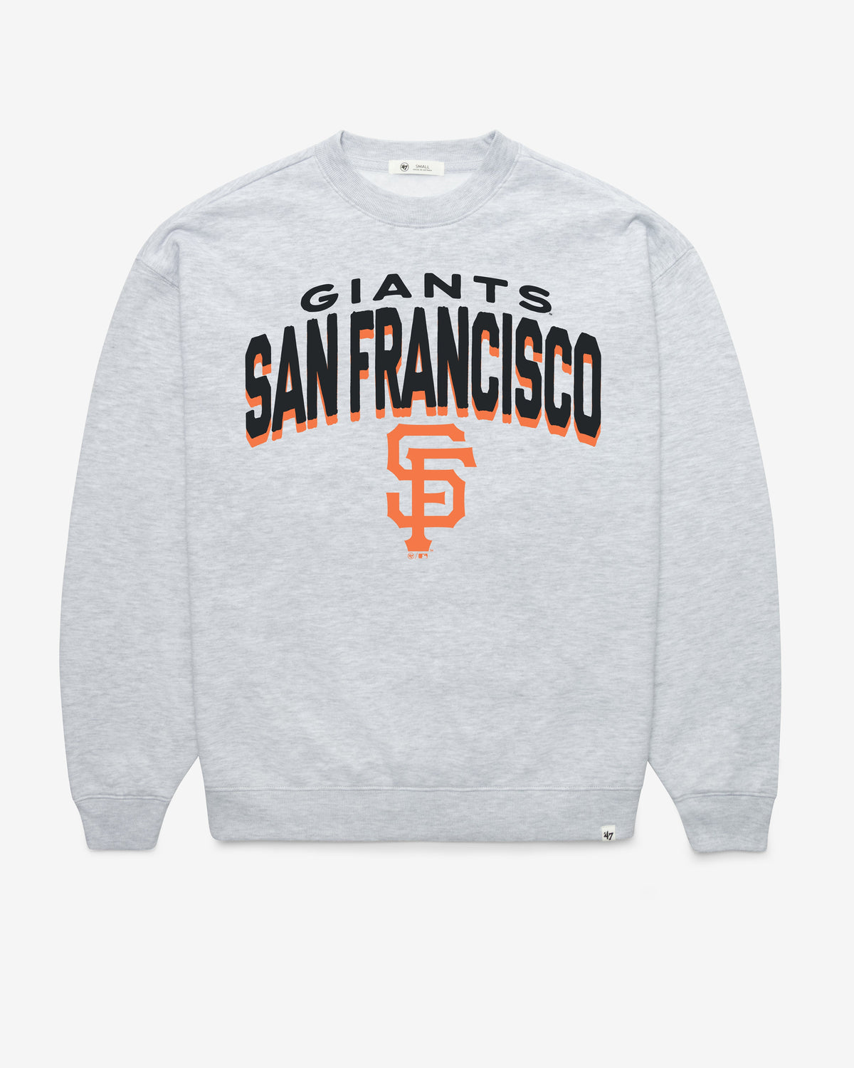 SAN FRANCISCO GIANTS CAMPUS ARCH CLOUD '47 OVERSIZED CREW WOMENS RELAY GREY