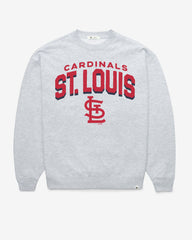 ST. LOUIS CARDINALS CAMPUS ARCH CLOUD '47 OVERSIZED CREW WOMENS RELAY GREY