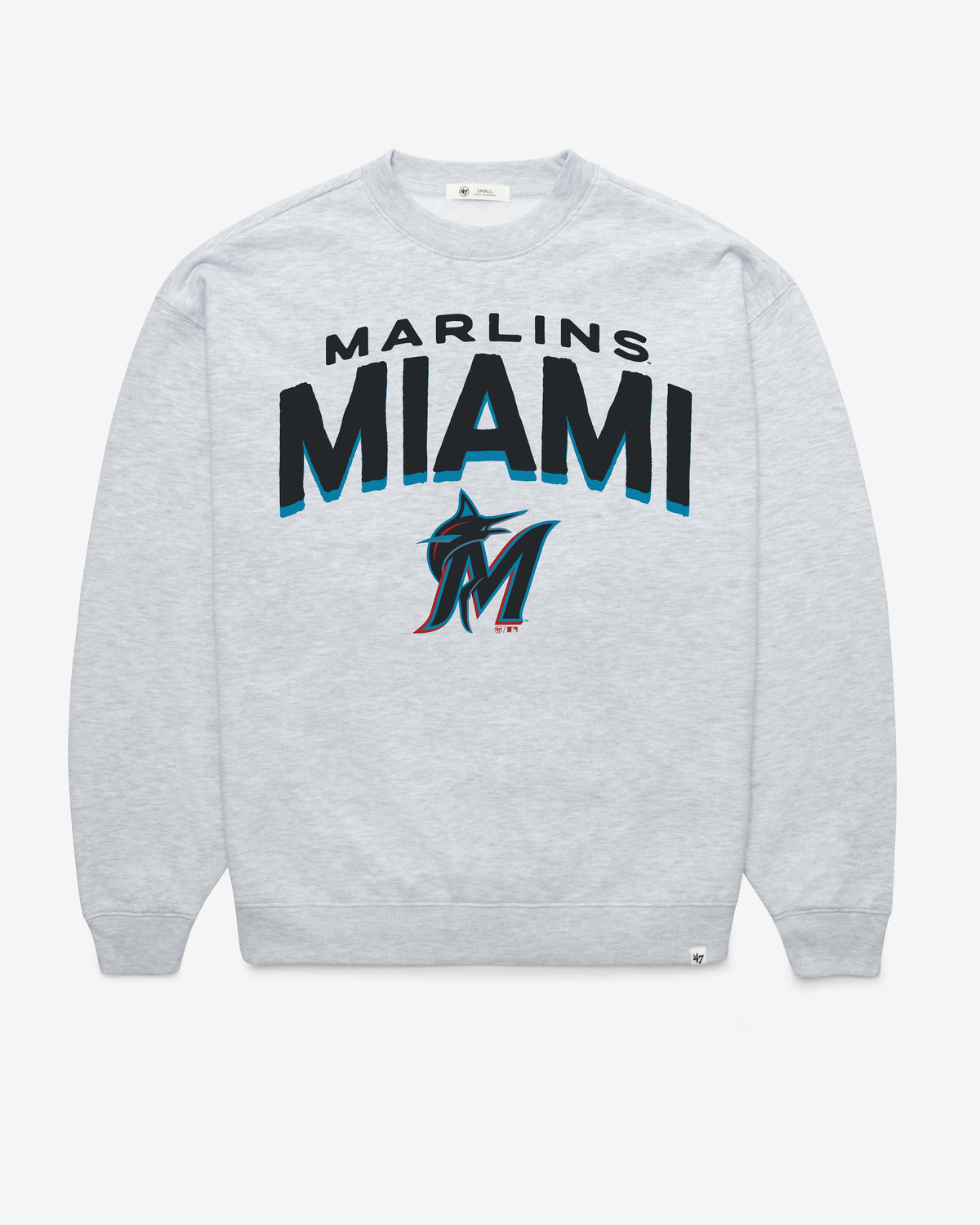 MIAMI MARLINS CAMPUS ARCH CLOUD '47 OVERSIZED CREW WOMENS RELAY GREY