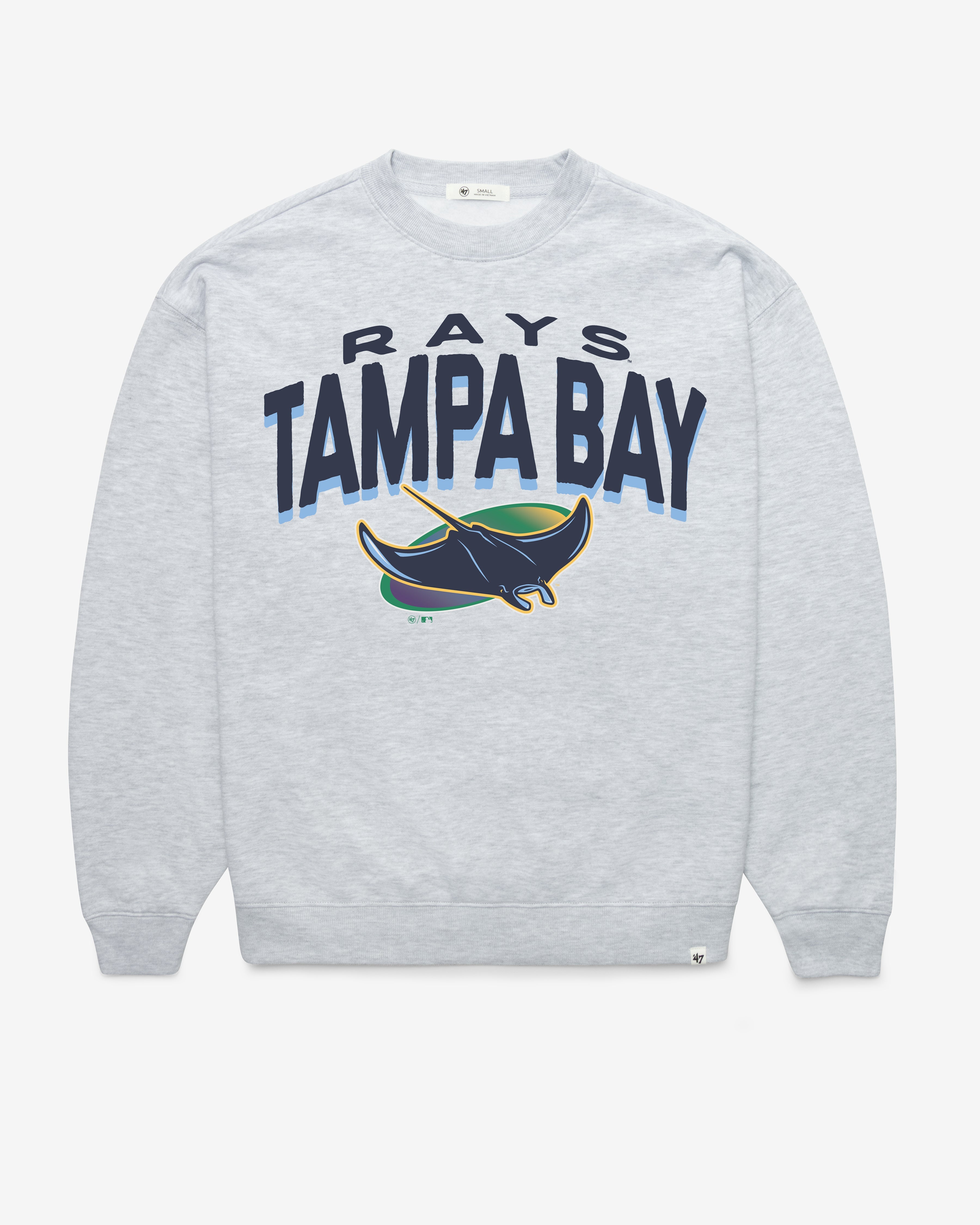 TAMPA BAY RAYS CAMPUS ARCH CLOUD '47 OVERSIZED CREW WOMENS RELAY GREY