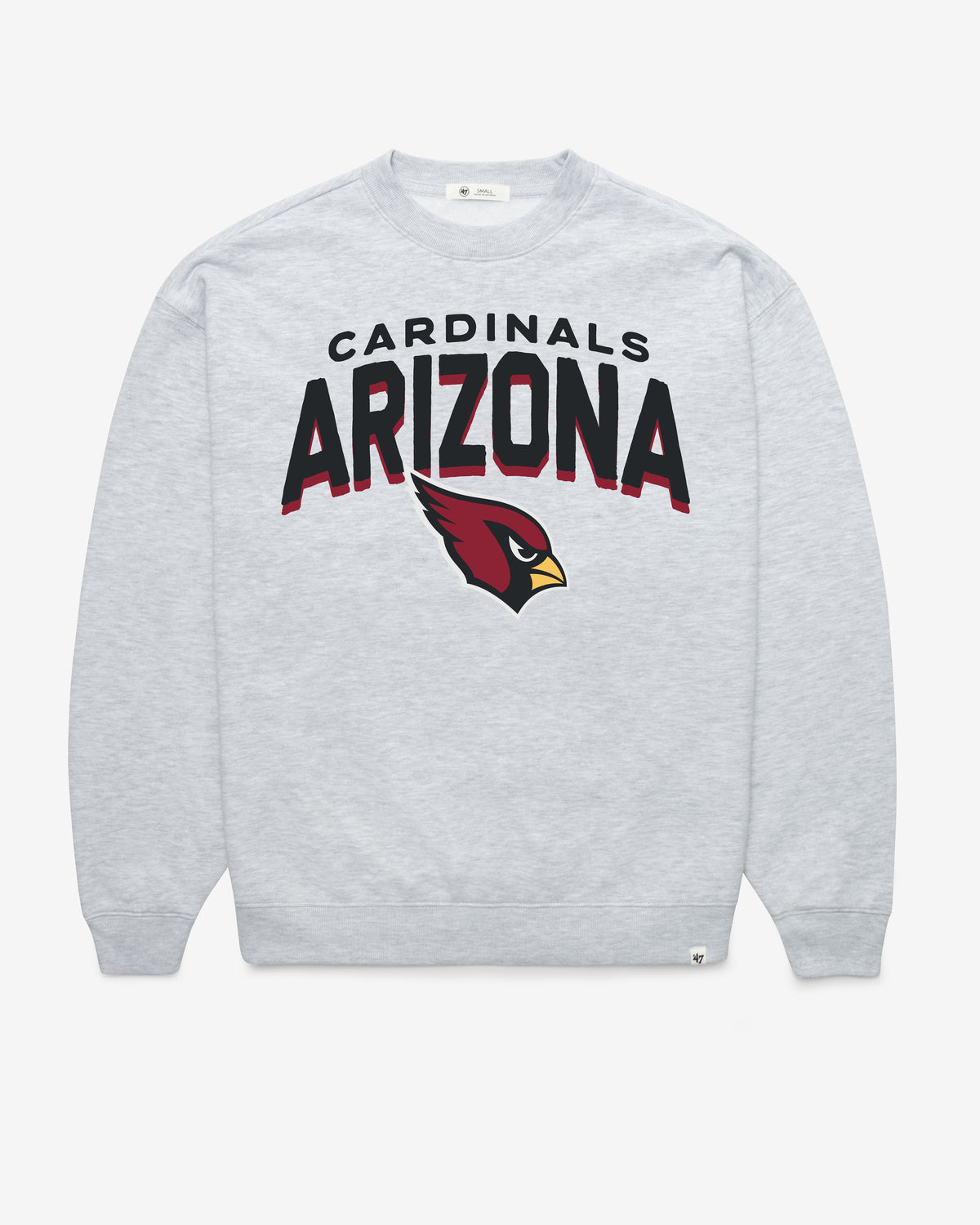 ARIZONA CARDINALS CAMPUS ARCH CLOUD '47 OVERSIZED CREW WOMENS RELAY GREY