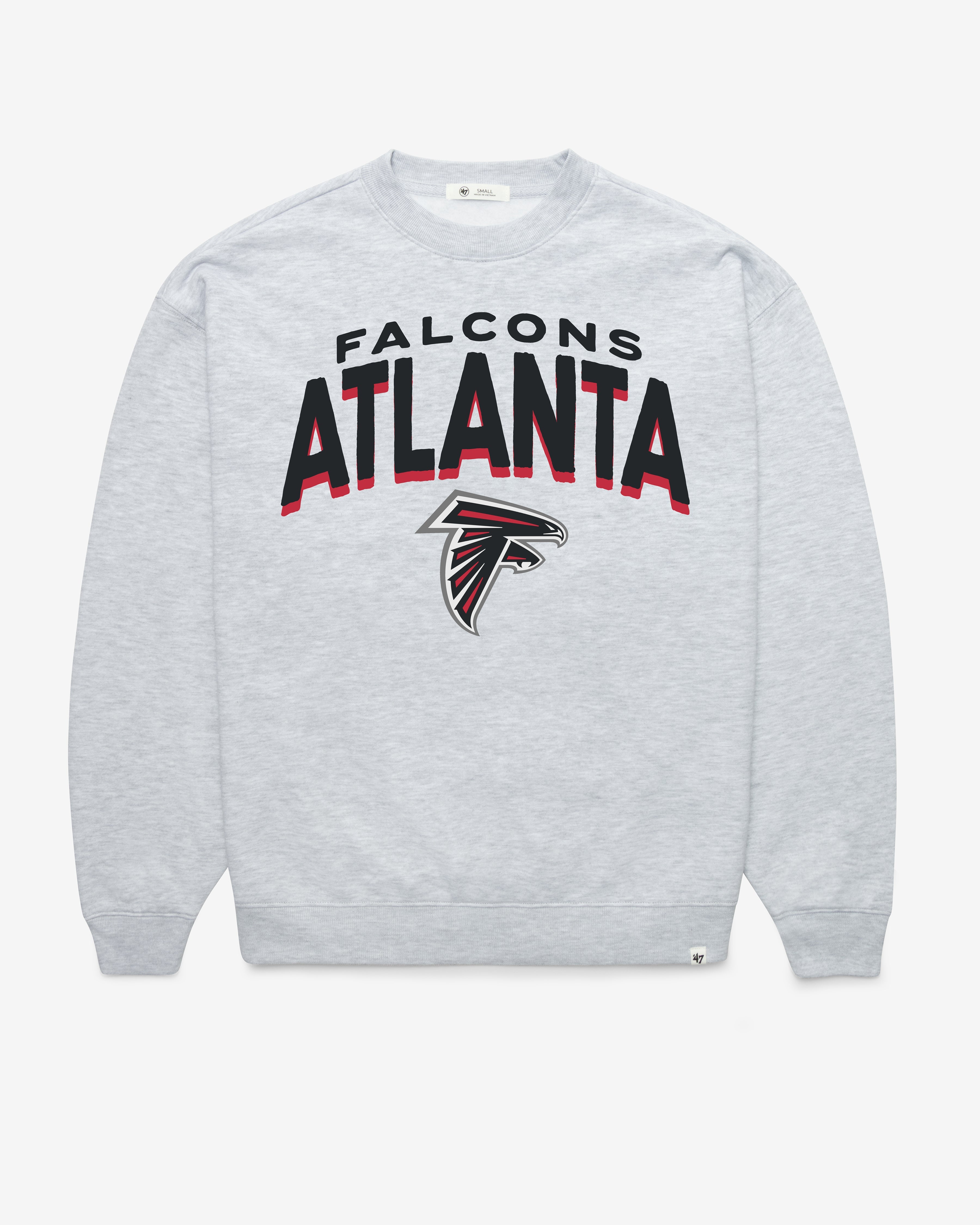 ATLANTA FALCONS CAMPUS ARCH CLOUD '47 OVERSIZED CREW WOMENS RELAY GREY