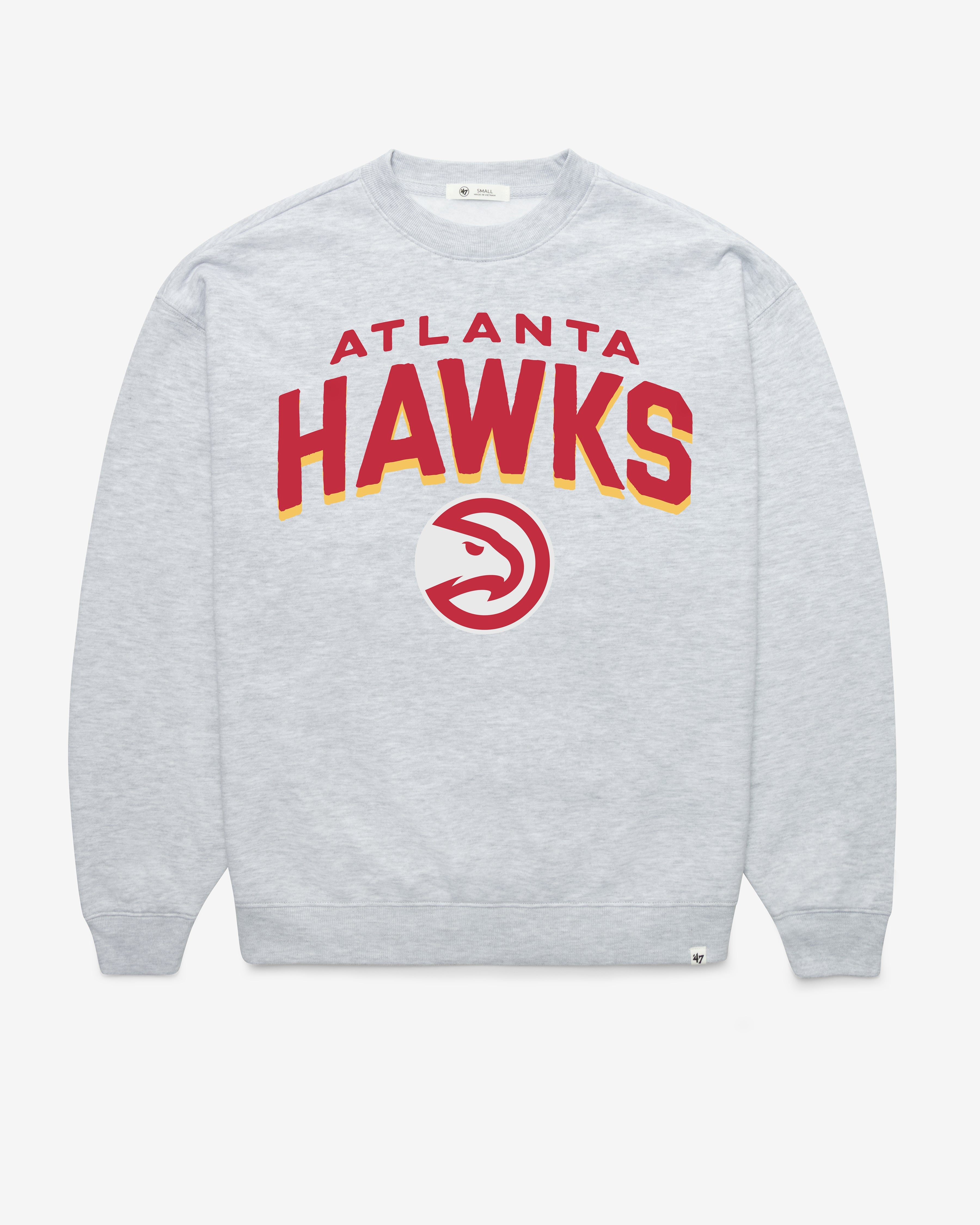 ATLANTA HAWKS CAMPUS ARCH CLOUD '47 OVERSIZED CREW WOMENS RELAY GREY