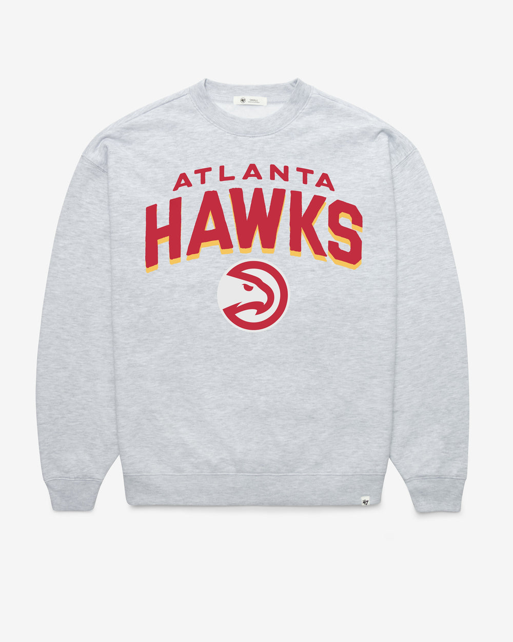 ATLANTA HAWKS CAMPUS ARCH CLOUD '47 OVERSIZED CREW WOMENS RELAY GREY