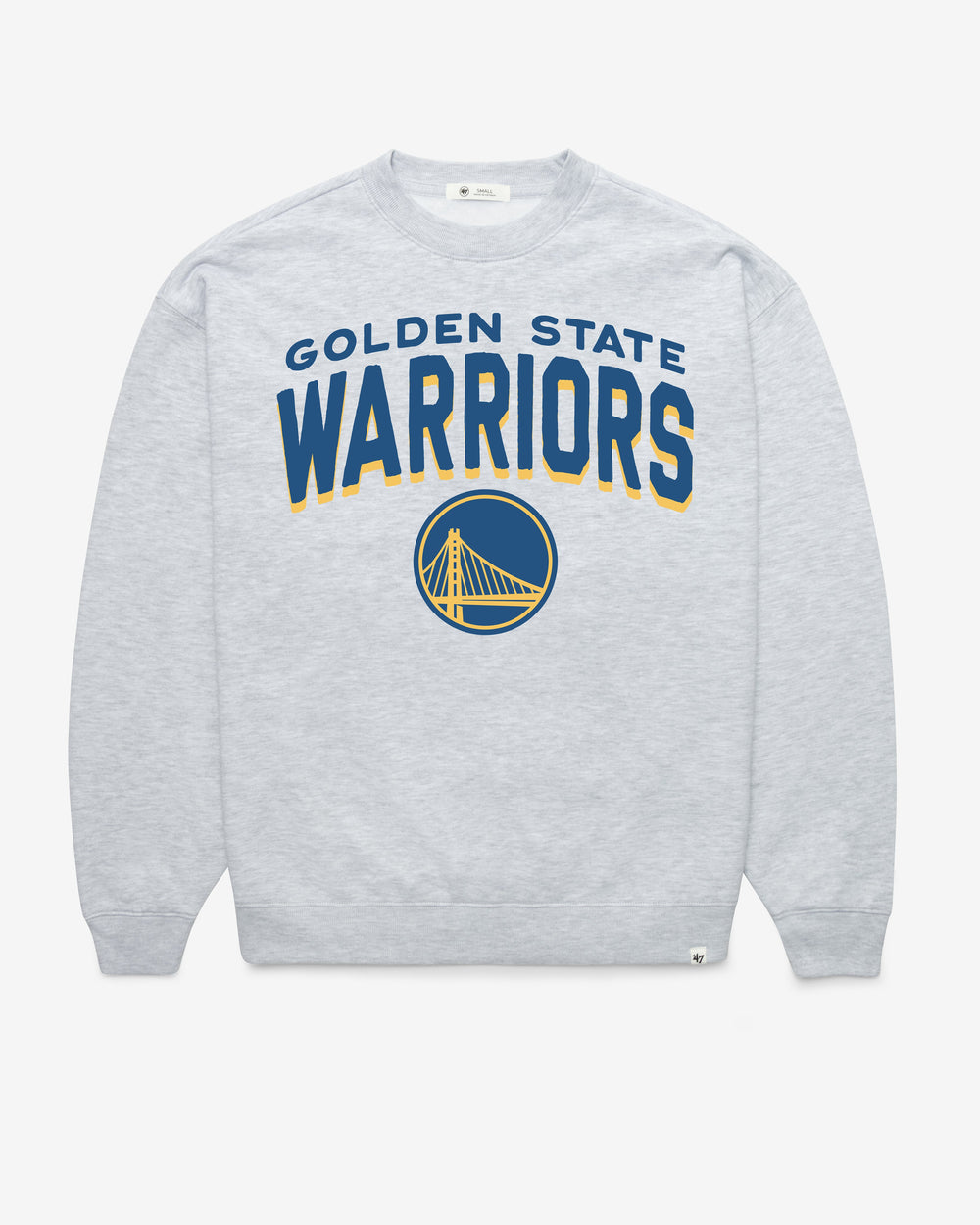 GOLDEN STATE WARRIORS CAMPUS ARCH CLOUD '47 OVERSIZED CREW WOMENS RELAY GREY