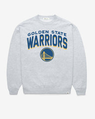 GOLDEN STATE WARRIORS CAMPUS ARCH CLOUD '47 OVERSIZED CREW WOMENS RELAY GREY