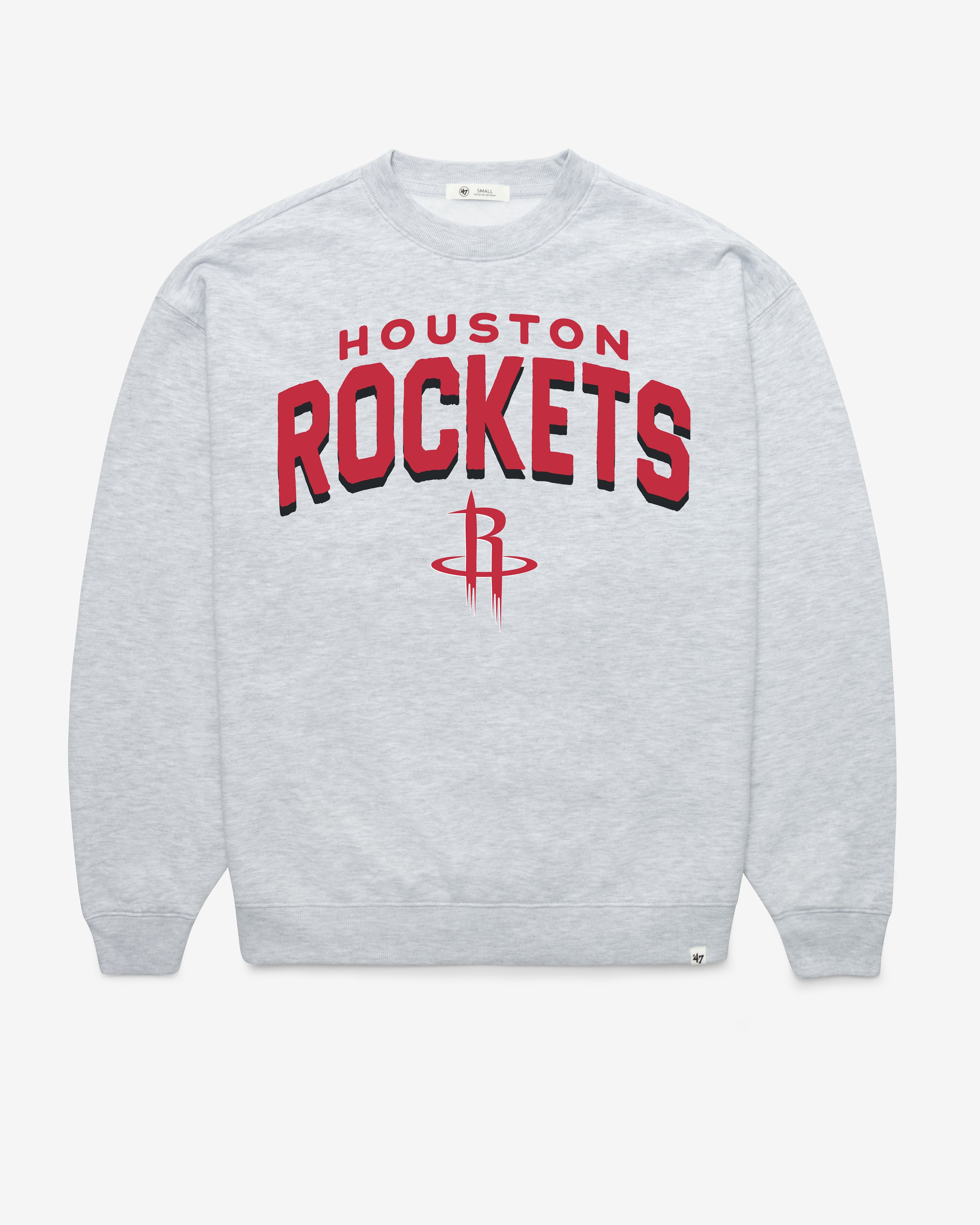 HOUSTON ROCKETS CAMPUS ARCH CLOUD '47 OVERSIZED CREW WOMENS RELAY GREY