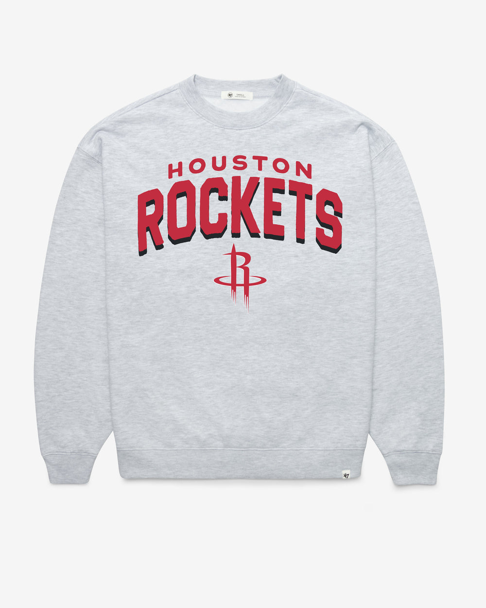 HOUSTON ROCKETS CAMPUS ARCH CLOUD '47 OVERSIZED CREW WOMENS RELAY GREY