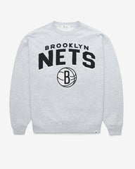 BROOKLYN NETS CAMPUS ARCH CLOUD '47 OVERSIZED CREW WOMENS RELAY GREY