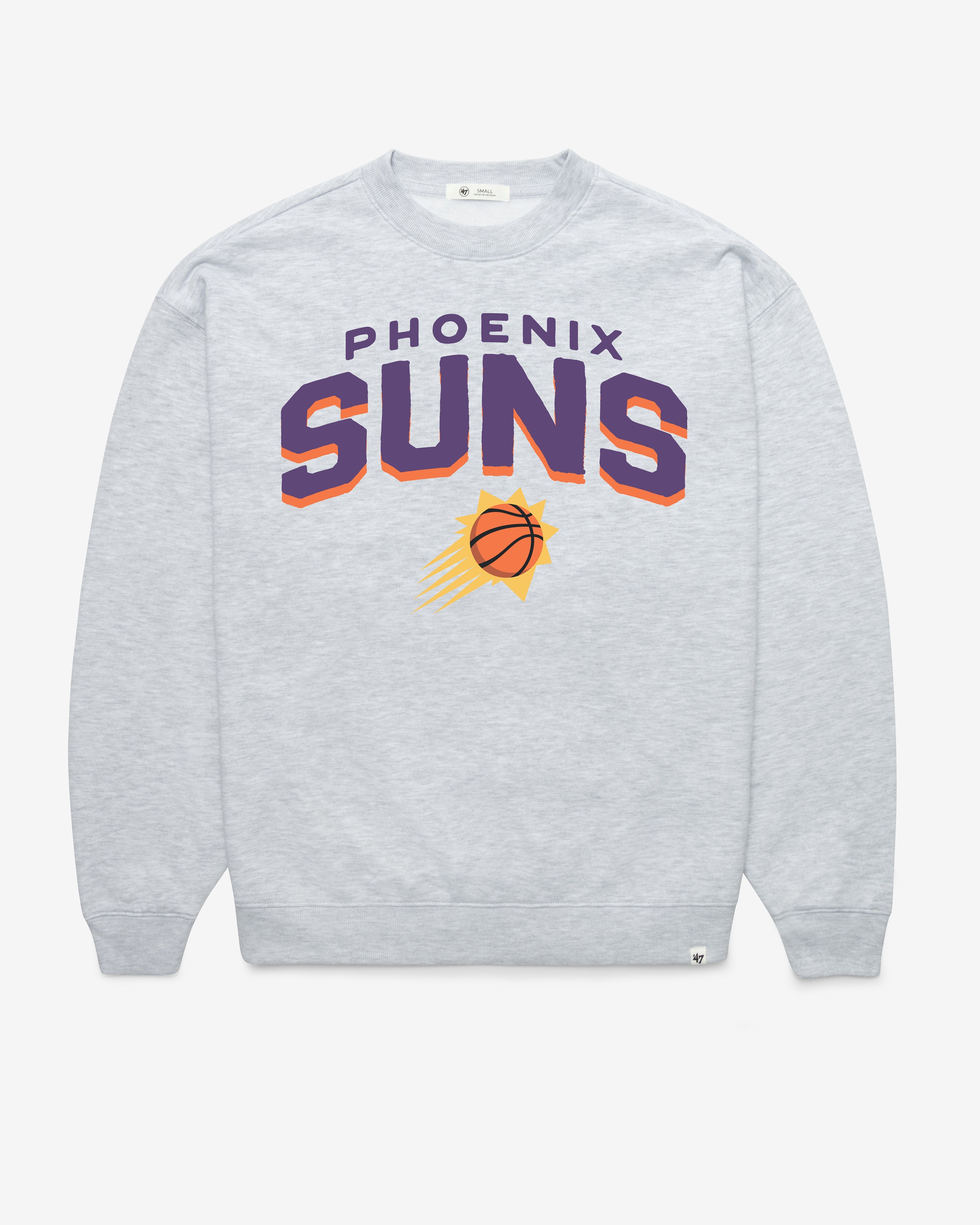 PHOENIX SUNS CAMPUS ARCH CLOUD '47 OVERSIZED CREW WOMENS RELAY GREY