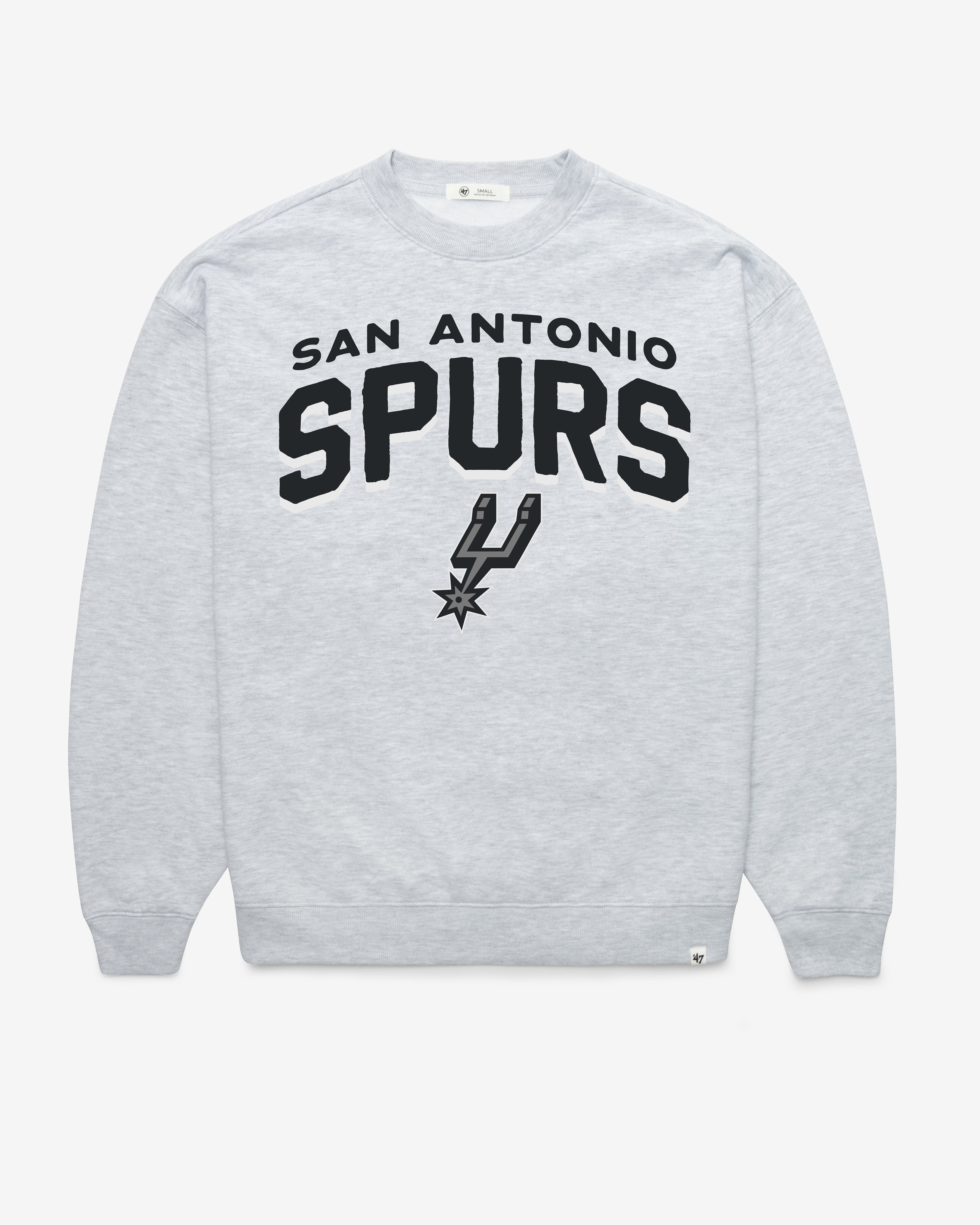 SAN ANTONIO SPURS CAMPUS ARCH CLOUD '47 OVERSIZED CREW WOMENS RELAY GREY