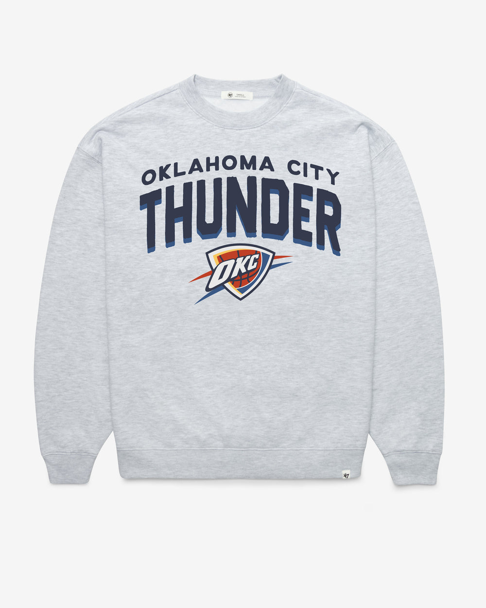 OKLAHOMA CITY THUNDER CAMPUS ARCH CLOUD '47 OVERSIZED CREW WOMENS RELAY GREY