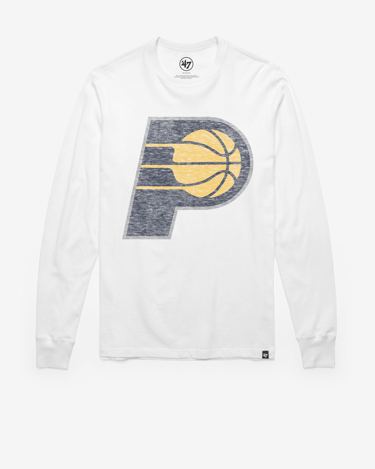 INDIANA PACERS PREMIER '47 FRANKLIN LONG SLEEVE TEE WHITE WASH