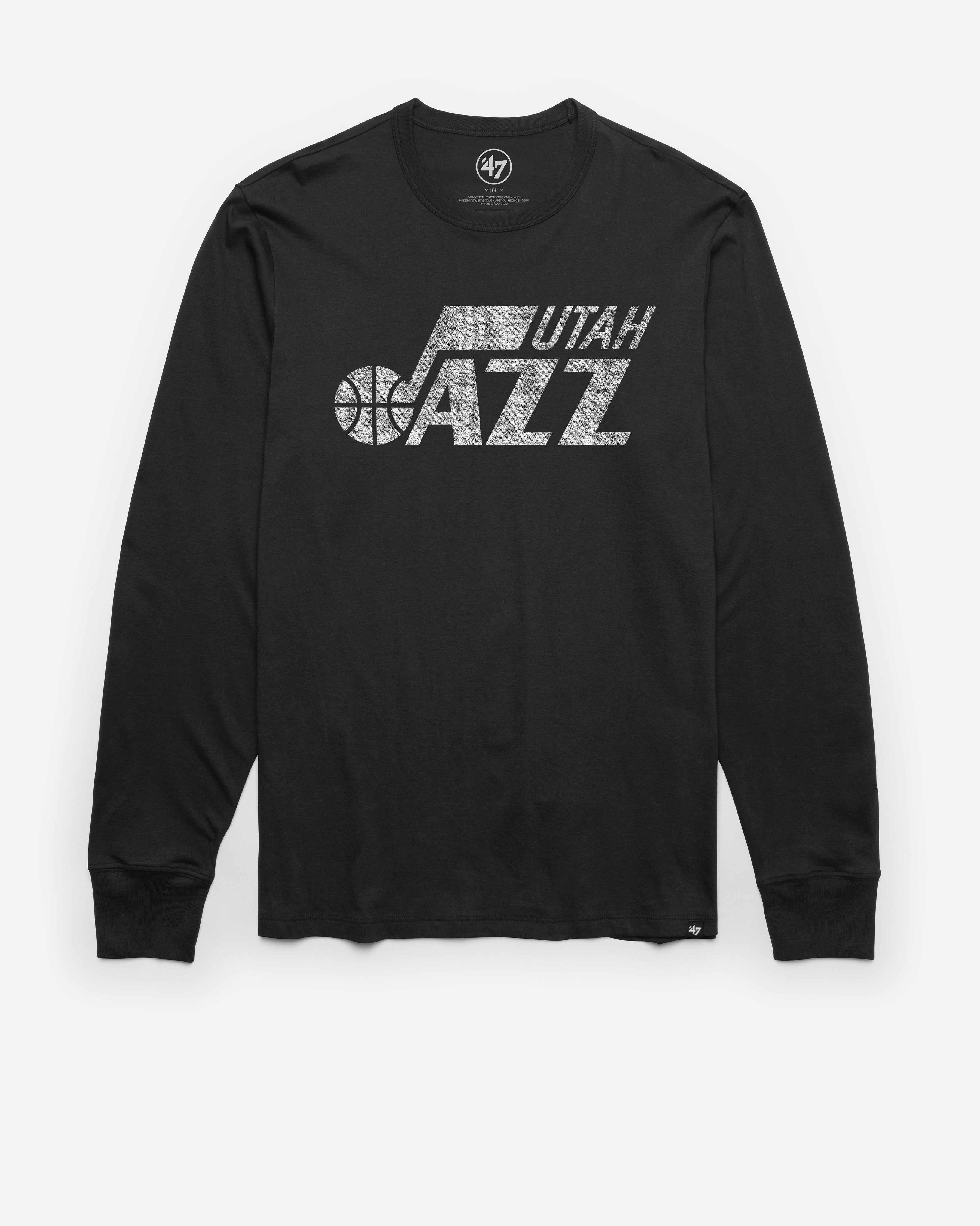 UTAH JAZZ PREMIER '47 FRANKLIN LONG SLEEVE TEE FLINT BLACK
