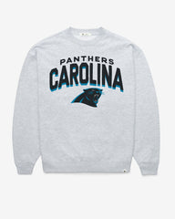 CAROLINA PANTHERS CAMPUS ARCH CLOUD '47 OVERSIZED CREW WOMENS RELAY GREY