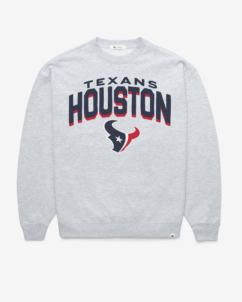 HOUSTON TEXANS CAMPUS ARCH CLOUD '47 OVERSIZED CREW WOMENS RELAY GREY