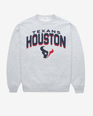 HOUSTON TEXANS CAMPUS ARCH CLOUD '47 OVERSIZED CREW WOMENS RELAY GREY
