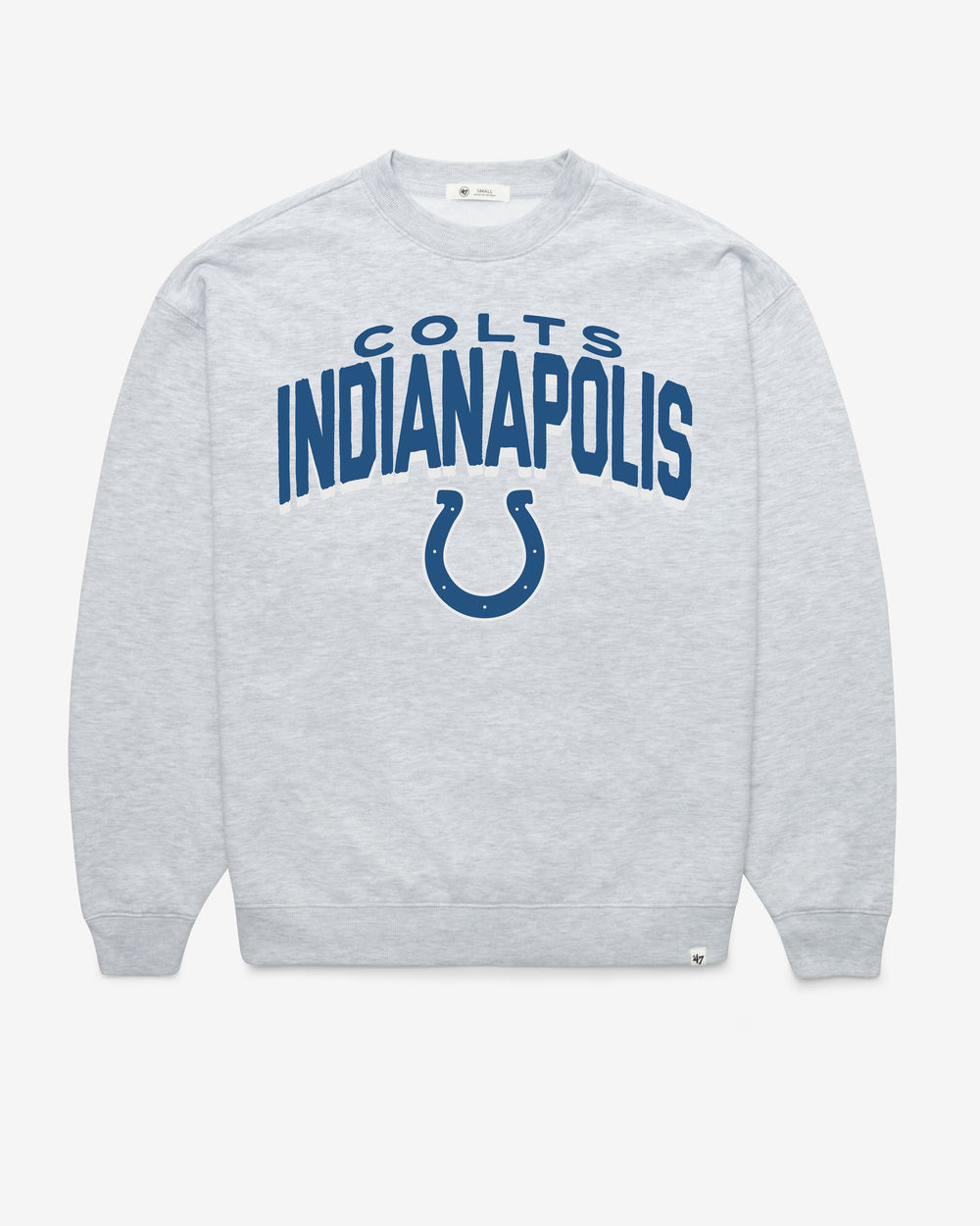 INDIANAPOLIS COLTS CAMPUS ARCH CLOUD '47 OVERSIZED CREW WOMENS RELAY GREY