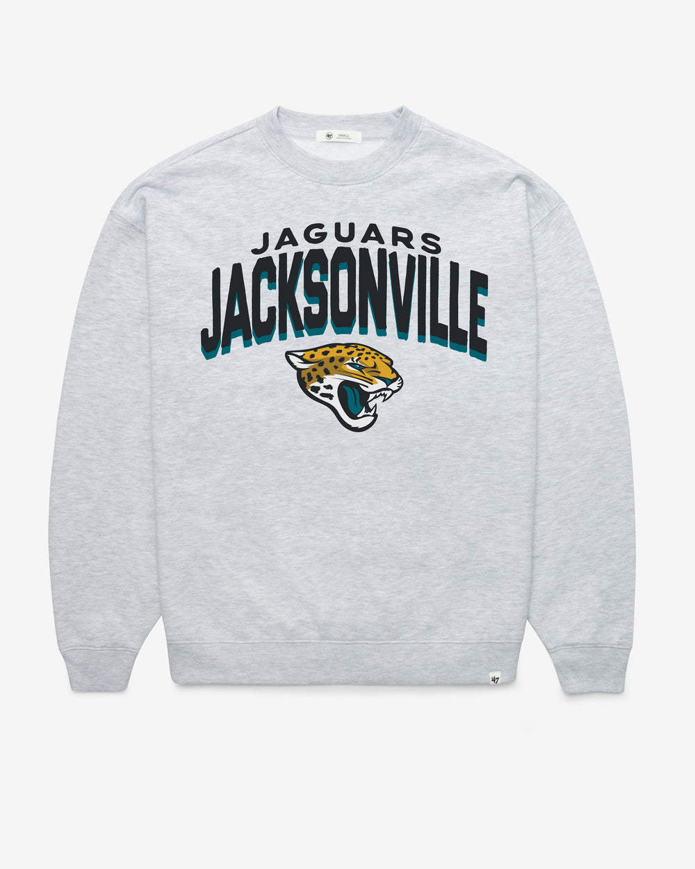 JACKSONVILLE JAGUARS CAMPUS ARCH CLOUD '47 OVERSIZED CREW WOMENS RELAY GREY