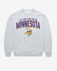 MINNESOTA VIKINGS CAMPUS ARCH CLOUD '47 OVERSIZED CREW WOMENS RELAY GREY