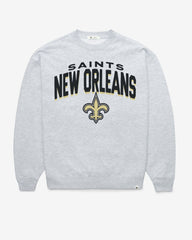 NEW ORLEANS SAINTS CAMPUS ARCH CLOUD '47 OVERSIZED CREW WOMENS RELAY GREY