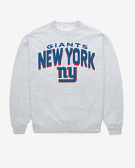 NEW YORK GIANTS CAMPUS ARCH CLOUD '47 OVERSIZED CREW WOMENS RELAY GREY