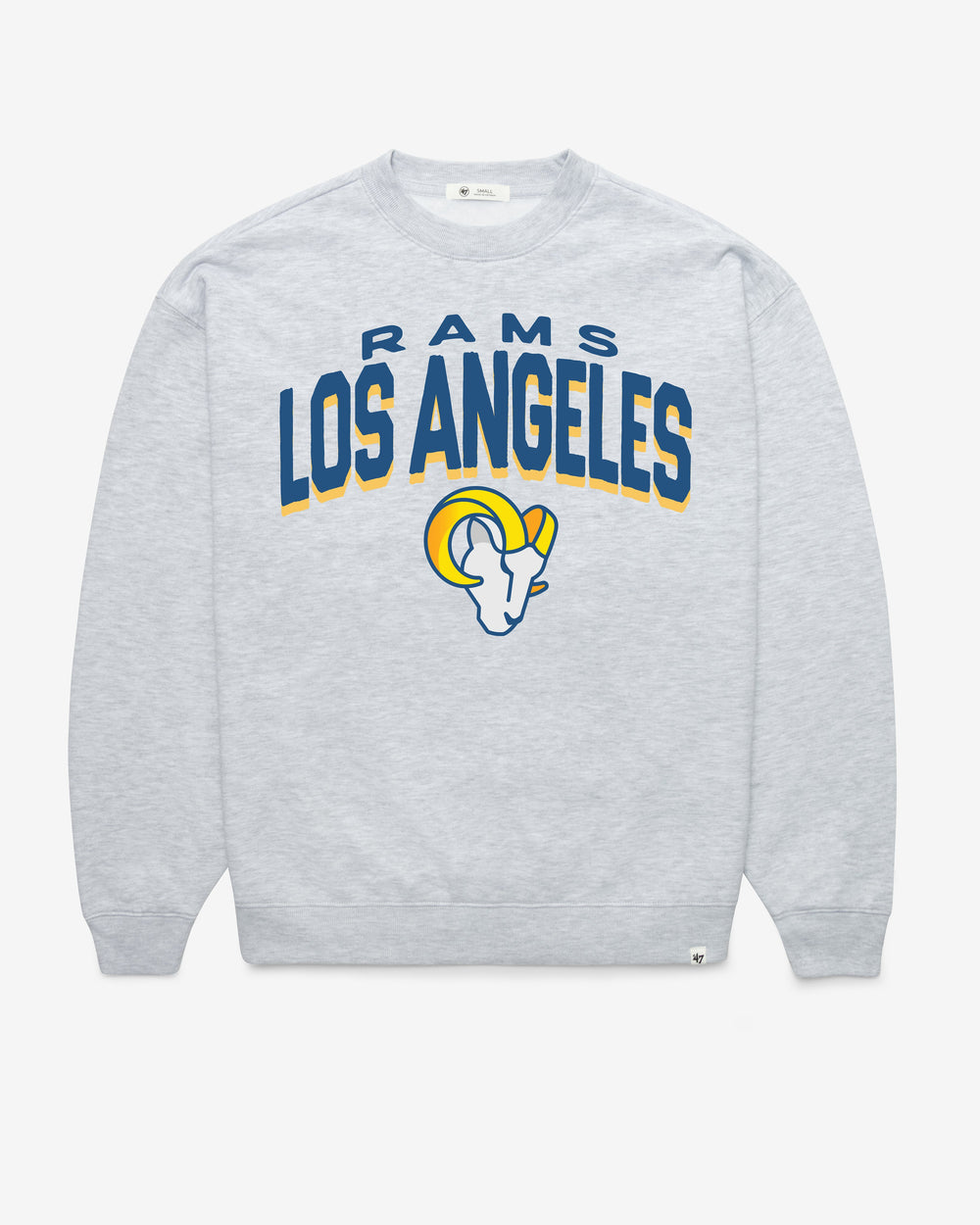 LOS ANGELES RAMS CAMPUS ARCH CLOUD '47 OVERSIZED CREW WOMENS RELAY GREY