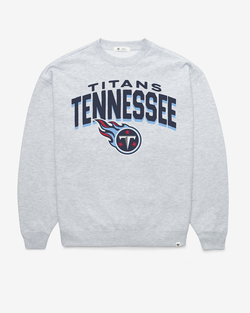 TENNESSEE TITANS CAMPUS ARCH CLOUD '47 OVERSIZED CREW WOMENS RELAY GREY