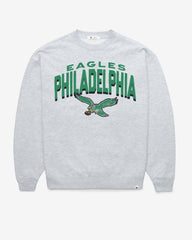 PHILADELPHIA EAGLES HISTORIC CAMPUS ARCH CLOUD '47 OVERSIZED CREW WOMENS RELAY GREY